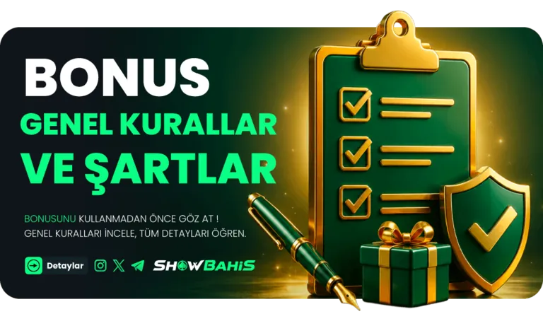 Bonus genel kurallar ve şartlar — bonusunu kullanmadan önce göz at